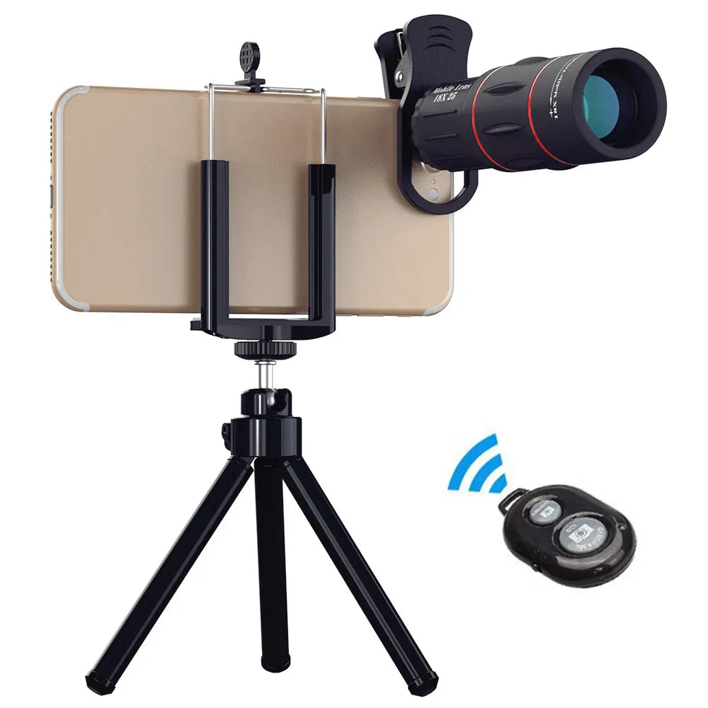 APEXEL 18X Zoom Telescope Lens – High-Power Monocular Camera Lens for iPhone & Samsung Smartphones | Perfect for Camping, Hunting & Sports Photography