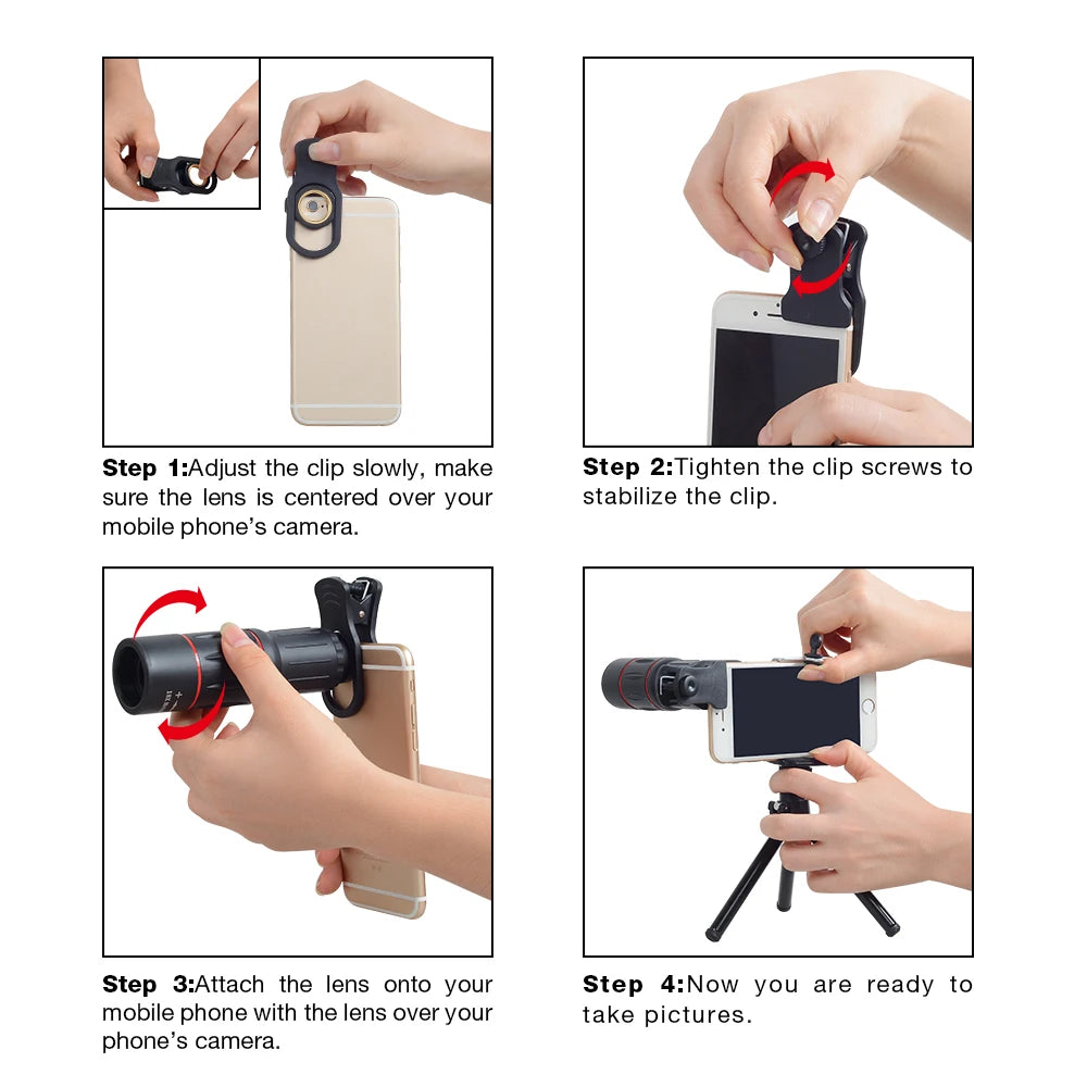 APEXEL 18X Zoom Telescope Lens – High-Power Monocular Camera Lens for iPhone & Samsung Smartphones | Perfect for Camping, Hunting & Sports Photography