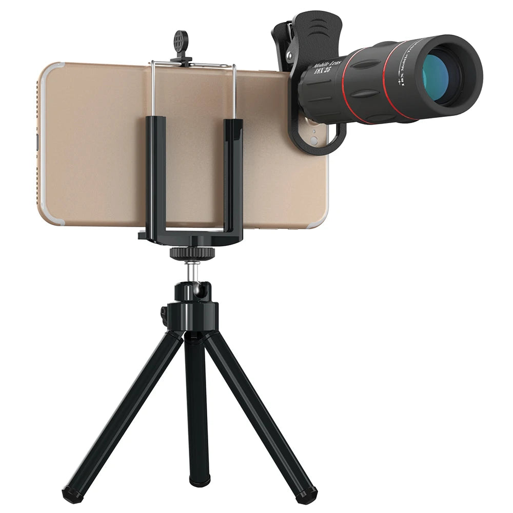 APEXEL 18X Zoom Telescope Lens – High-Power Monocular Camera Lens for iPhone & Samsung Smartphones | Perfect for Camping, Hunting & Sports Photography