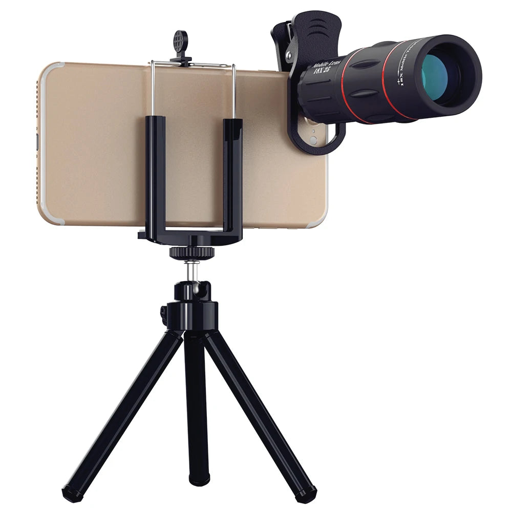 APEXEL 18X Zoom Telescope Lens – High-Power Monocular Camera Lens for iPhone & Samsung Smartphones | Perfect for Camping, Hunting & Sports Photography