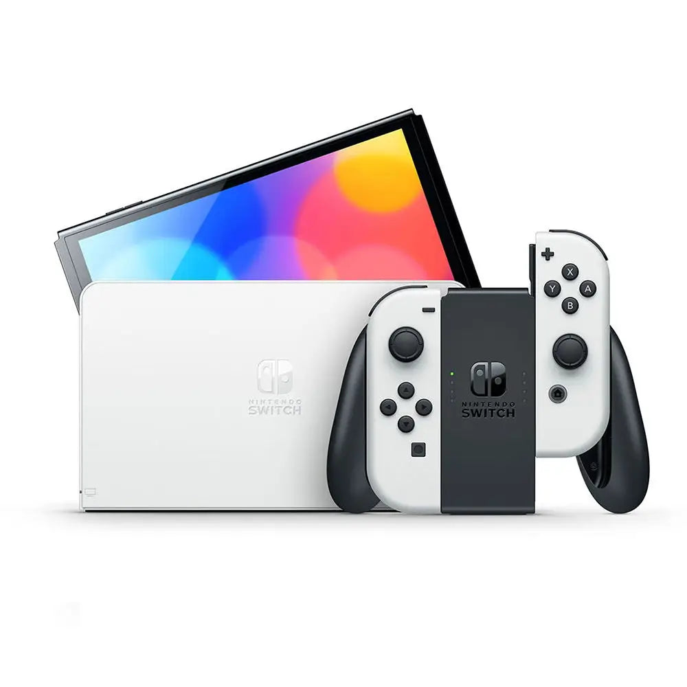 Nintendo Switch OLED (Japanese Edition) – White Joy-Con, 7" OLED Screen, 3 Play Modes,