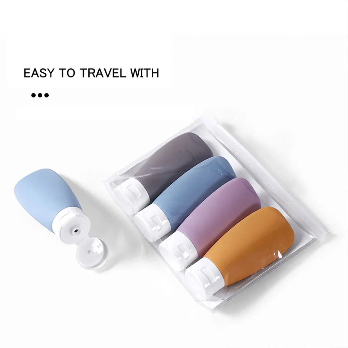 4 Piece - Portable Travel Split Bottle Set – Your Perfect Travel Companion!