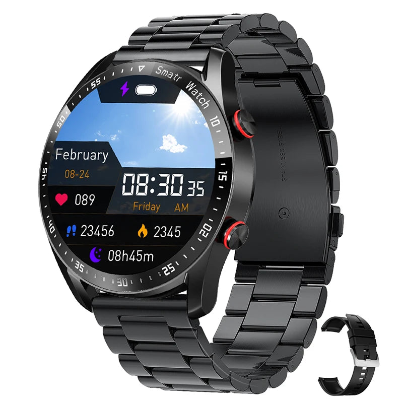 ECG+PPG Bluetooth Smartwatch for Men – Health & Fitness Tracker with Call Function