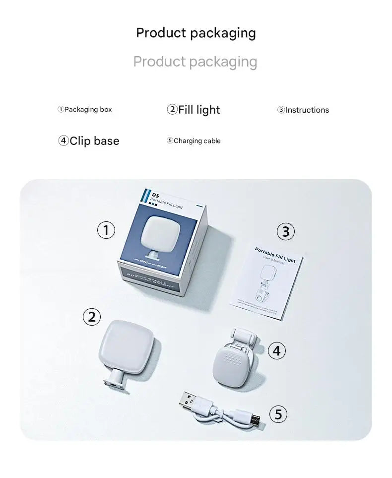 2025 New Fashionable Multi functional Mobile Phone Camera and Video Call Light