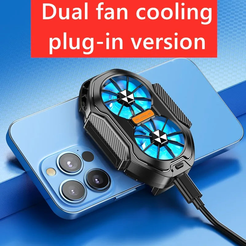 Dual-Fan Rechargeable Mobile Phone Cooling Radiator β Powerful & Efficient