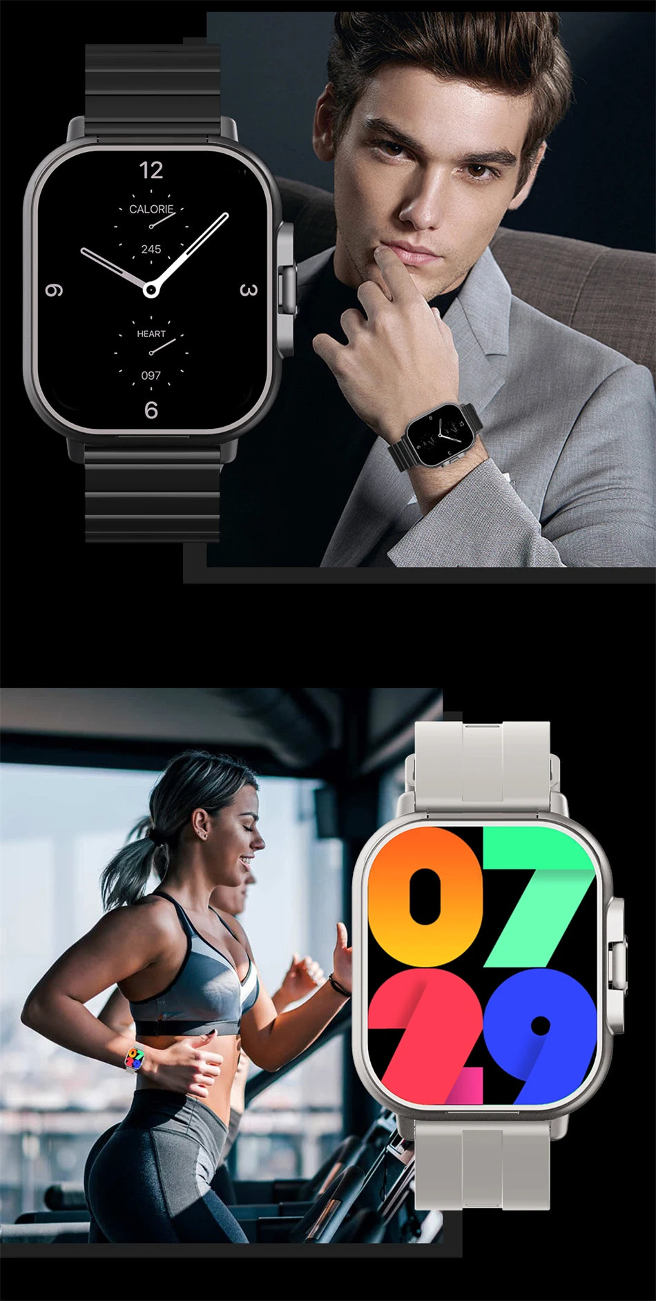 2-in-1 Smartwatch with Bluetooth Earphone