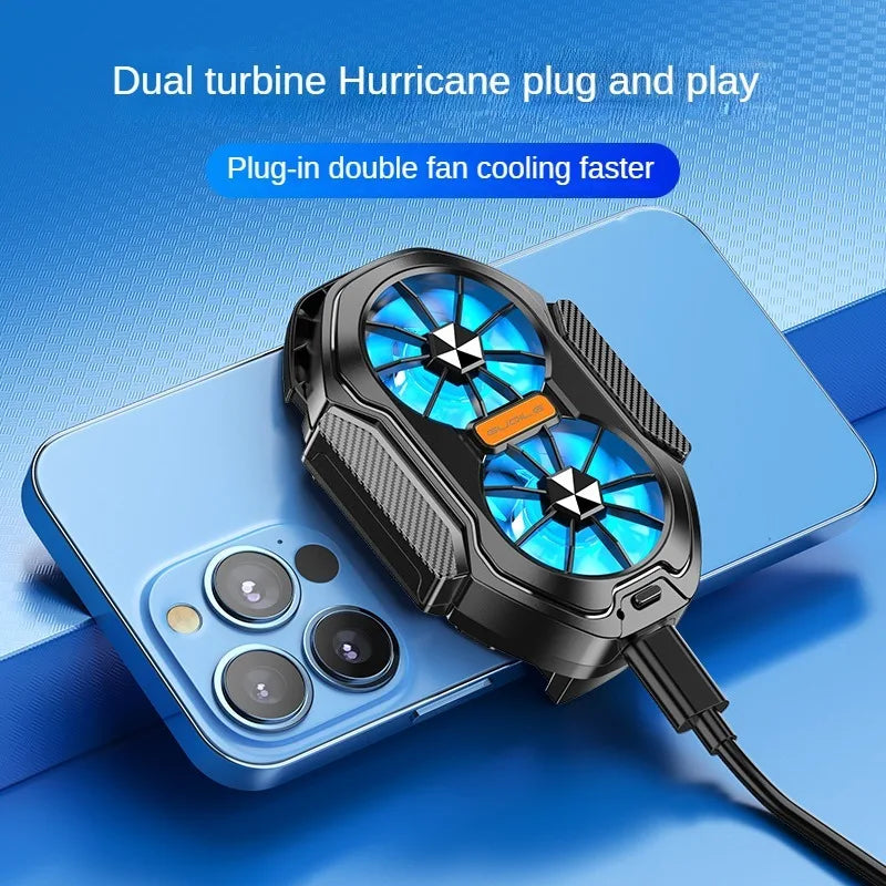 Dual-Fan Rechargeable Mobile Phone Cooling Radiator β Powerful & Efficient