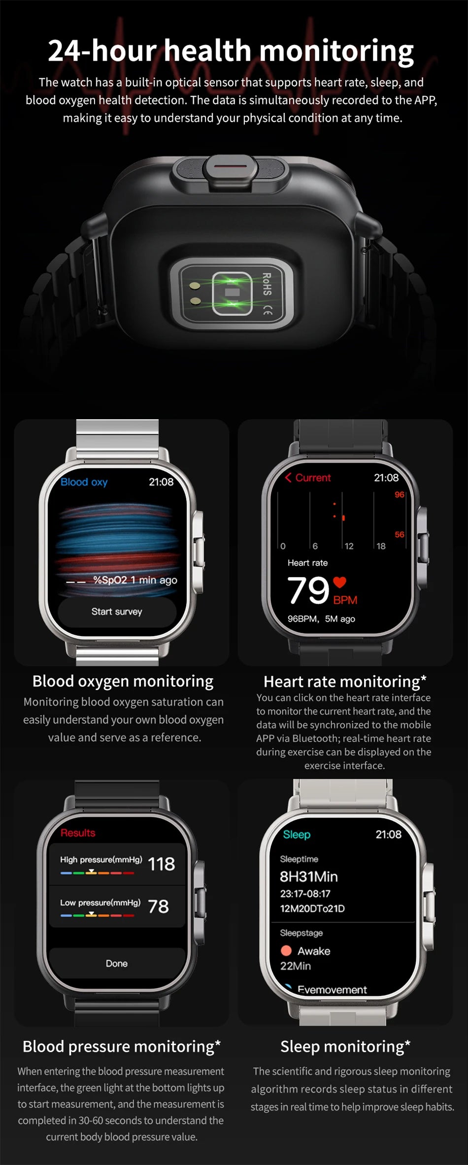 2-in-1 Smartwatch with Bluetooth Earphone
