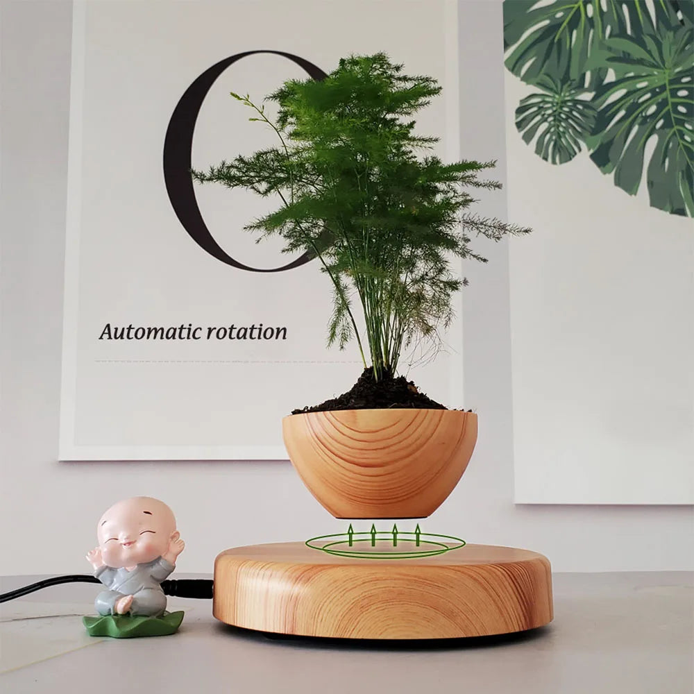 Magnetic Levitating Air Bonsai Pot – Rotating Floating Planter