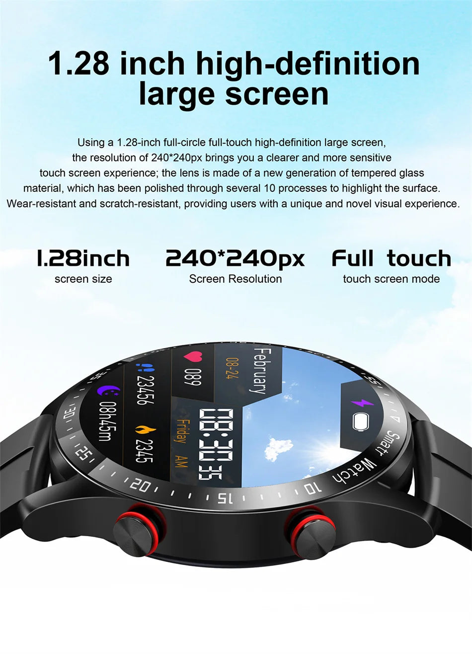 ECG+PPG Bluetooth Smartwatch for Men – Health & Fitness Tracker with Call Function