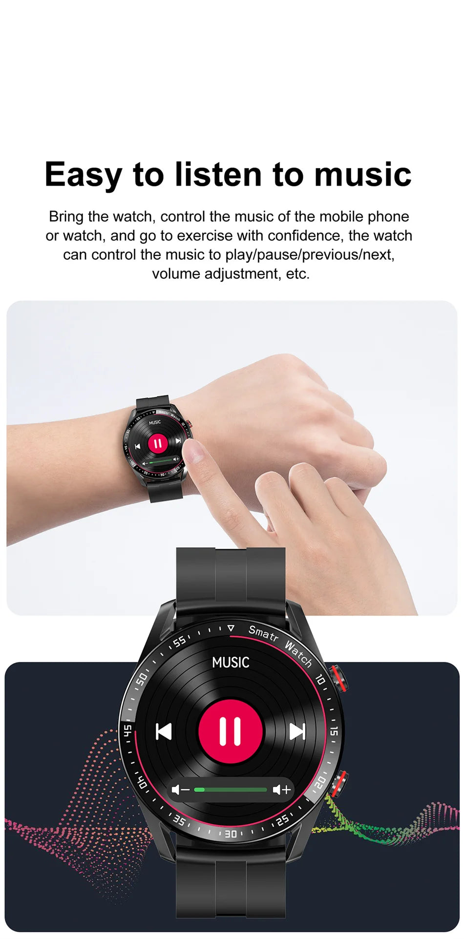 ECG+PPG Bluetooth Smartwatch for Men – Health & Fitness Tracker with Call Function