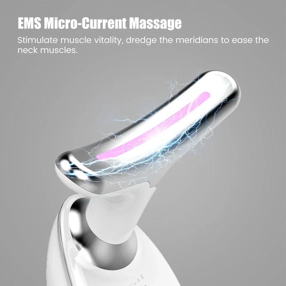 EMS Face & Neck Lift Massager | LED Light Therapy | Anti-Wrinkle & Skin Tightening