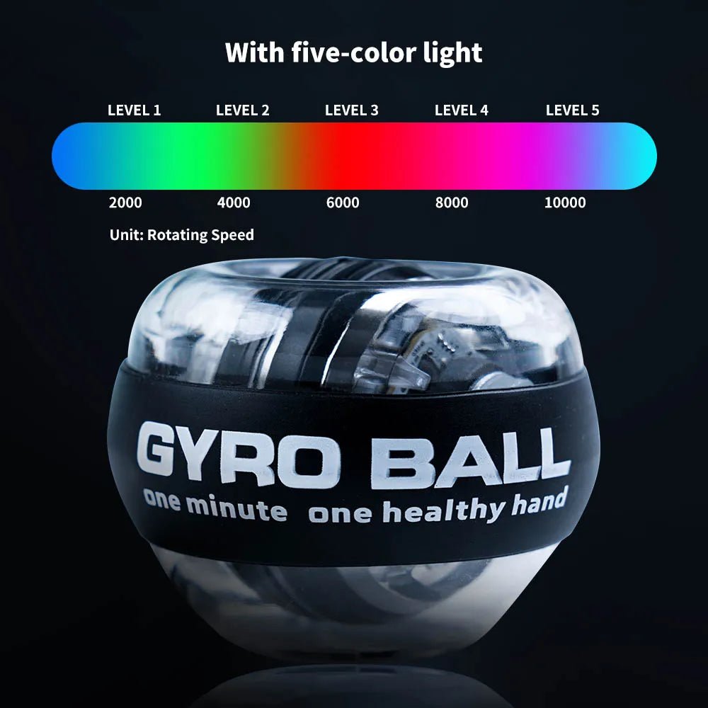 LED Auto-Start Gyroscopic Wrist & Arm Trainer – Power Ball for Hand, Grip & Muscle Strength Training