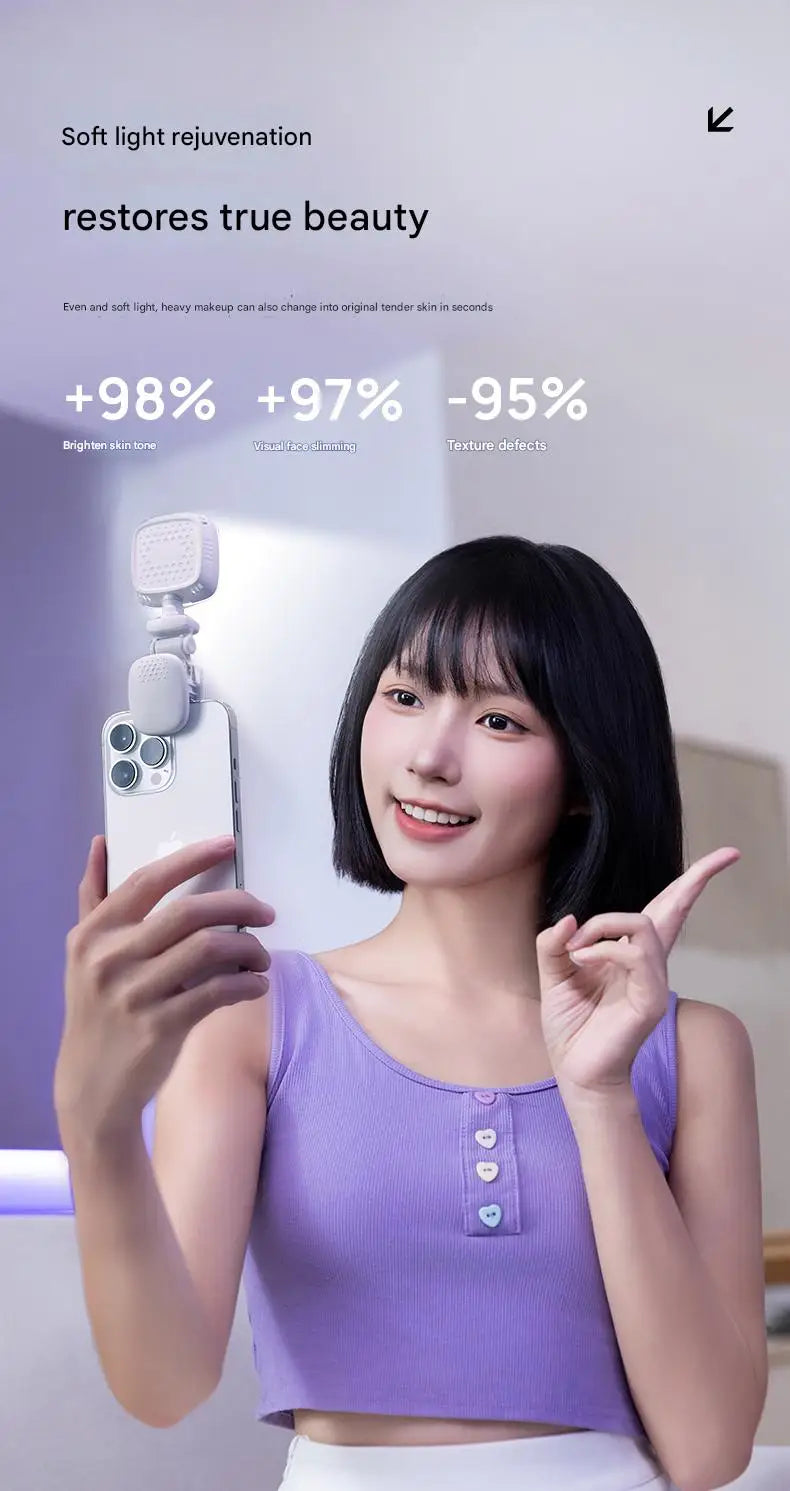 2025 New Fashionable Multi functional Mobile Phone Camera and Video Call Light