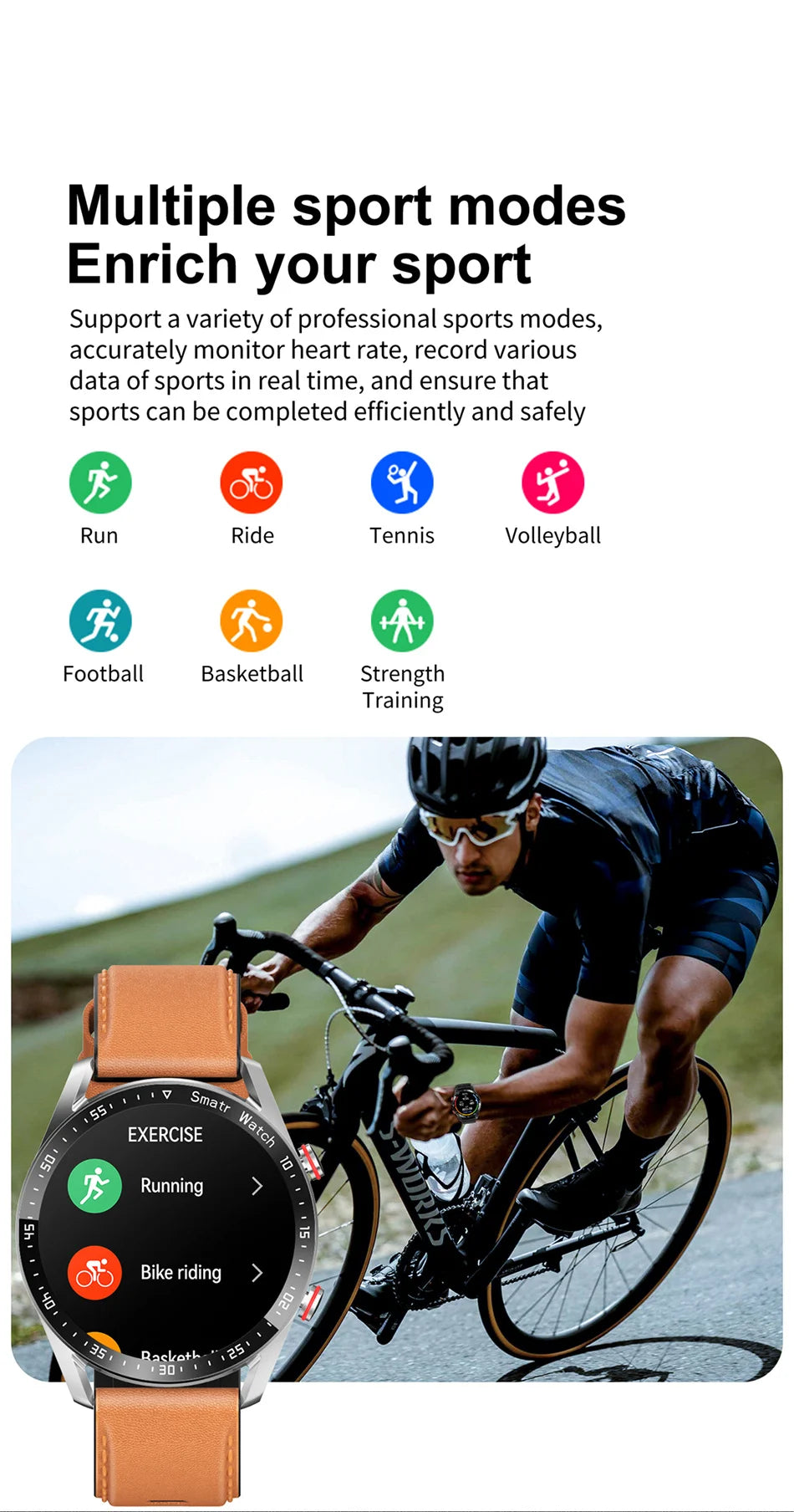 ECG+PPG Bluetooth Smartwatch for Men – Health & Fitness Tracker with Call Function