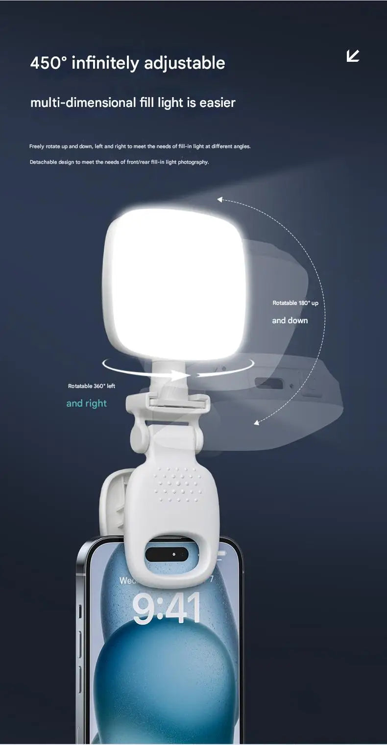 2025 New Fashionable Multi functional Mobile Phone Camera and Video Call Light