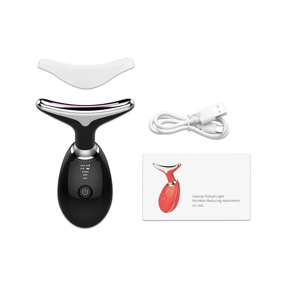 EMS Face & Neck Lift Massager | LED Light Therapy | Anti-Wrinkle & Skin Tightening