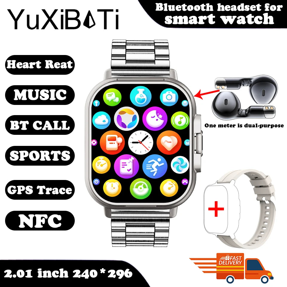 2-in-1 Smartwatch with Bluetooth Earphone