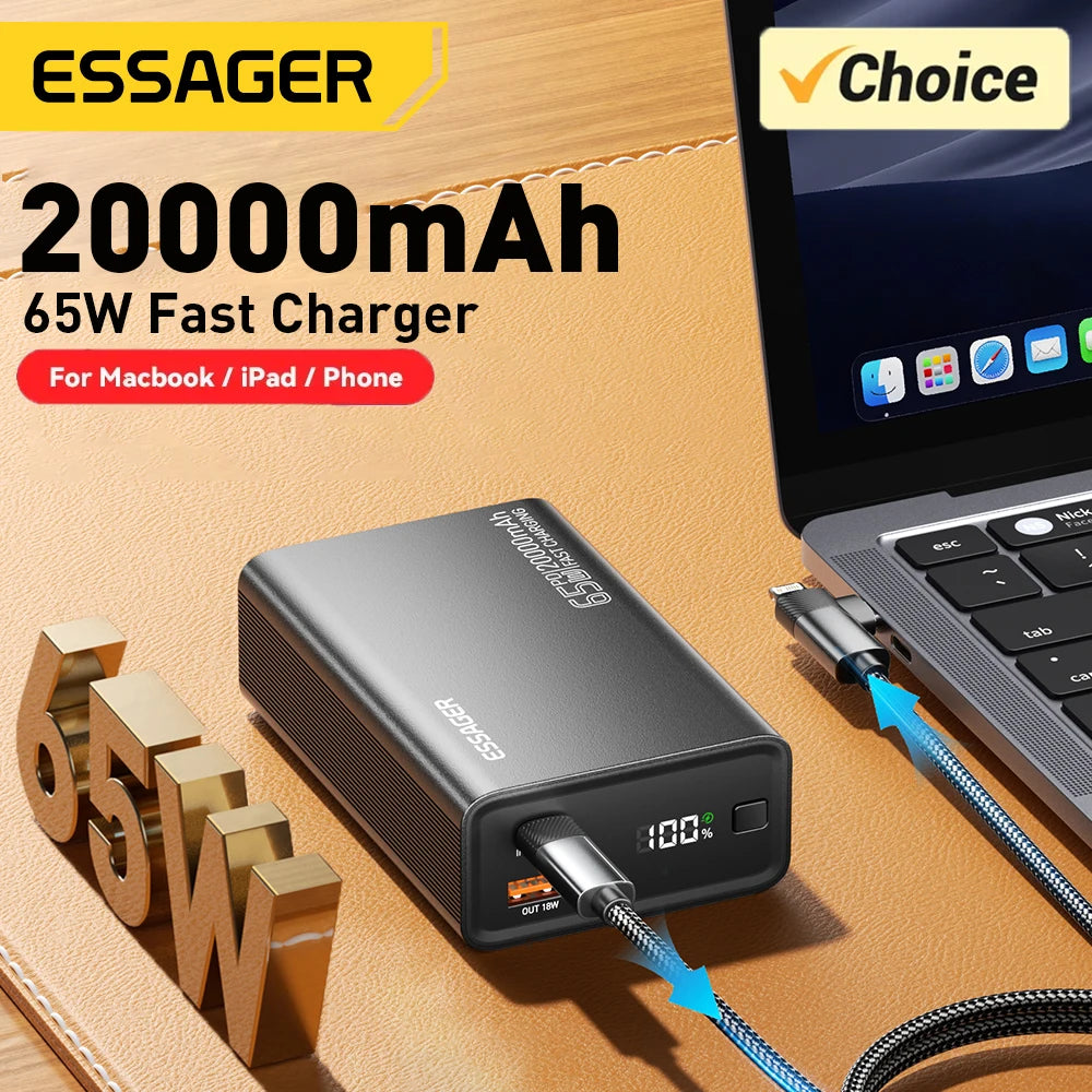 Essager 20000mAh QC3.0 PD3.0 Fast Charging Power Bank