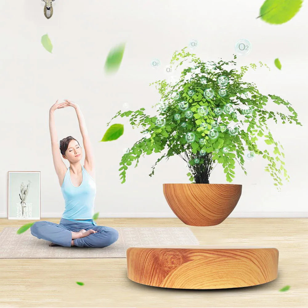 Magnetic Levitating Air Bonsai Pot – Rotating Floating Planter