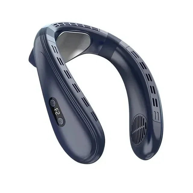 Portable Neck Air Conditioner – Rechargeable Bladeless Wearable Fan with Semiconductor Cooling | Personal Outdoor Neck Cooler