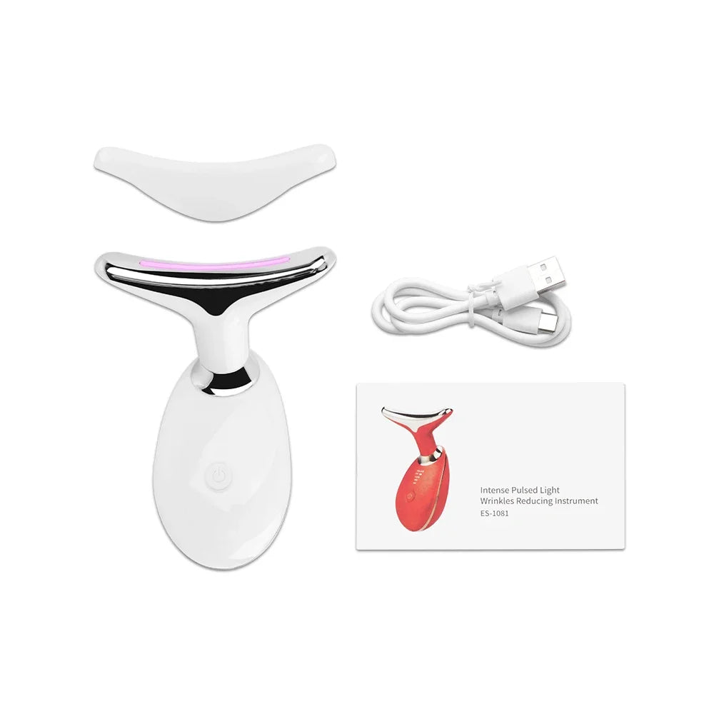 EMS Face & Neck Lift Massager | LED Light Therapy | Anti-Wrinkle & Skin Tightening