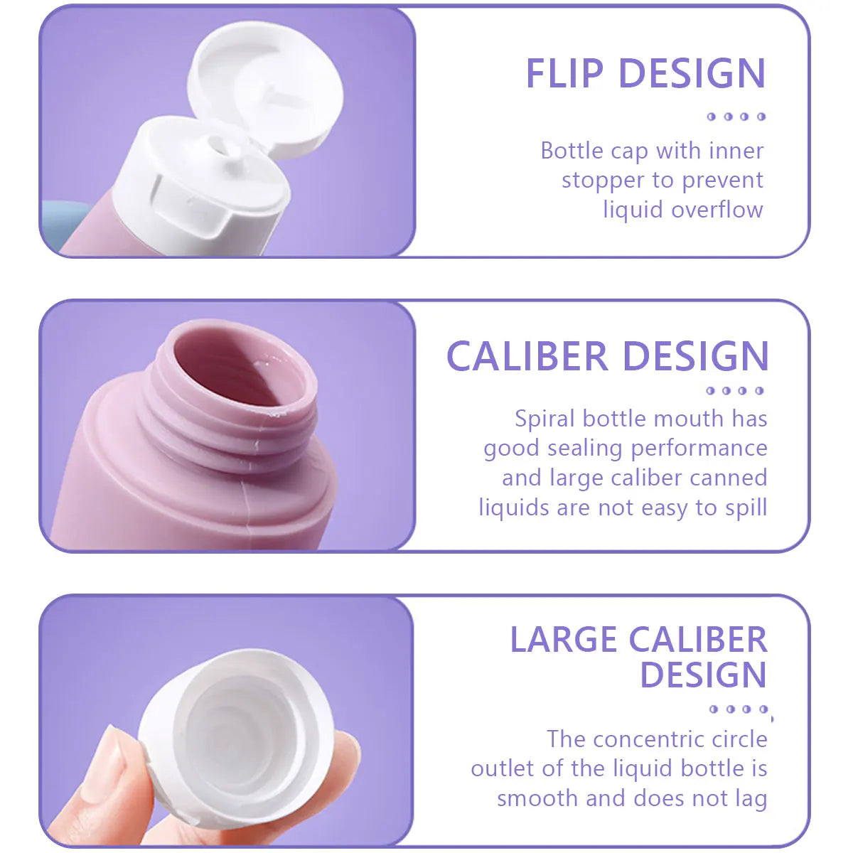 4 Piece - Portable Travel Split Bottle Set – Your Perfect Travel Companion!