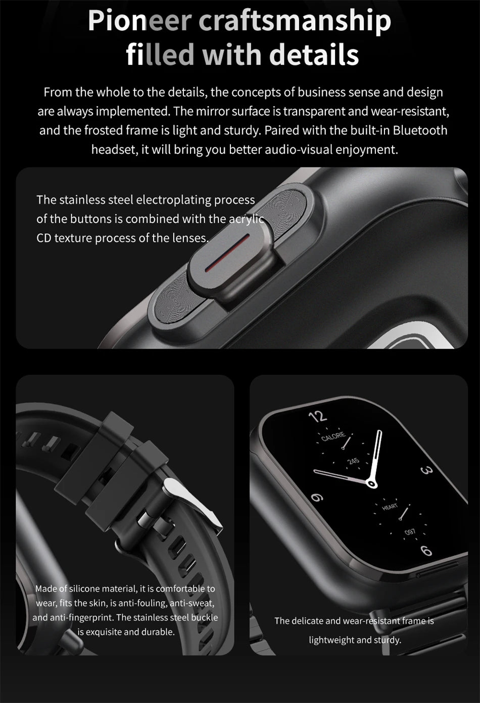 2-in-1 Smartwatch with Bluetooth Earphone
