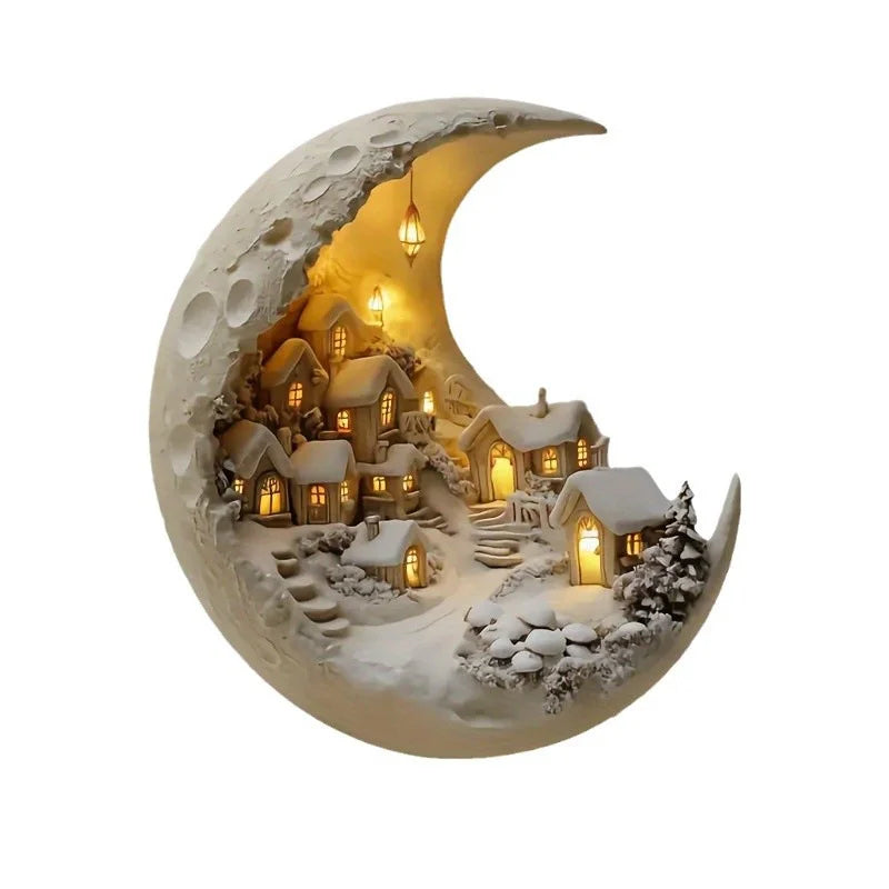Acrylic Moon House – Exquisite Tabletop Decor for Bedroom & Living Room