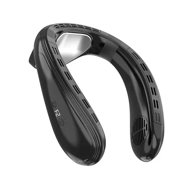 Portable Neck Air Conditioner – Rechargeable Bladeless Wearable Fan with Semiconductor Cooling | Personal Outdoor Neck Cooler