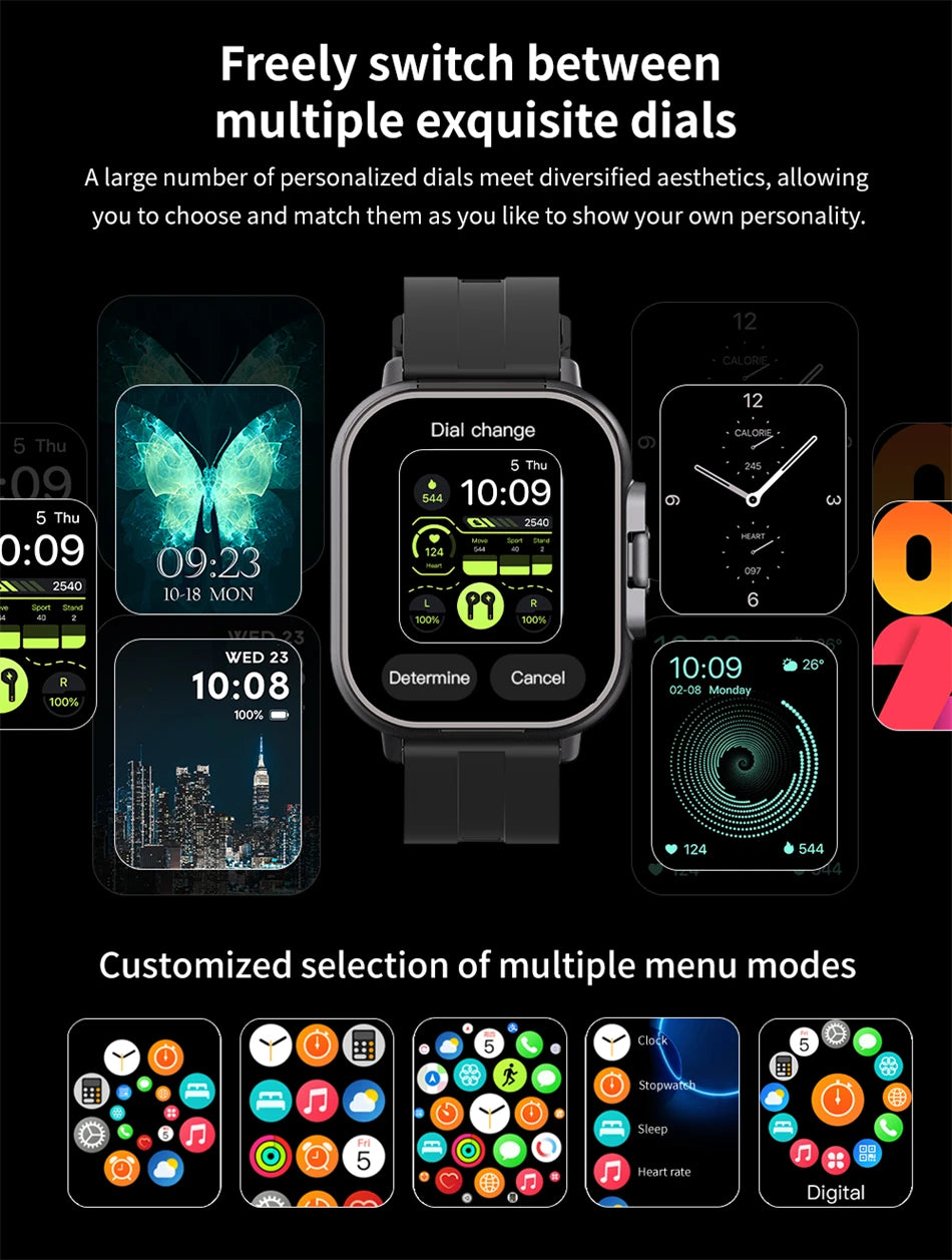 2-in-1 Smartwatch with Bluetooth Earphone