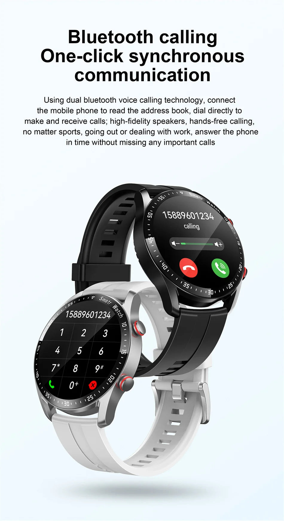 ECG+PPG Bluetooth Smartwatch for Men – Health & Fitness Tracker with Call Function