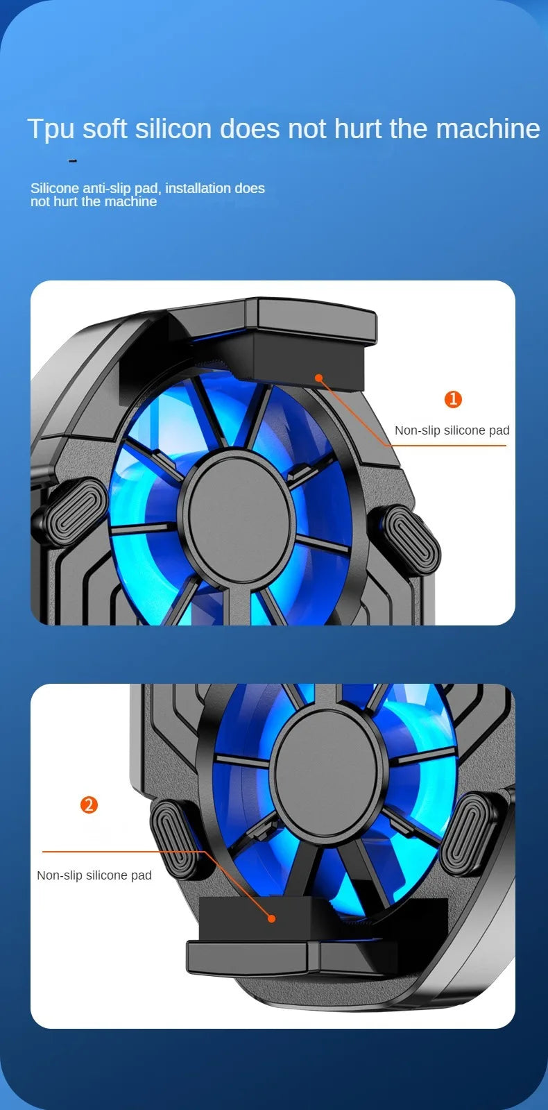 Dual-Fan Rechargeable Mobile Phone Cooling Radiator β Powerful & Efficient