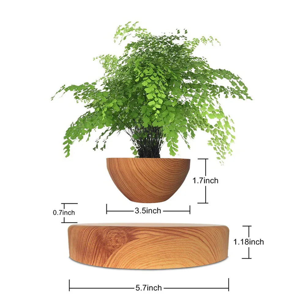 Magnetic Levitating Air Bonsai Pot – Rotating Floating Planter