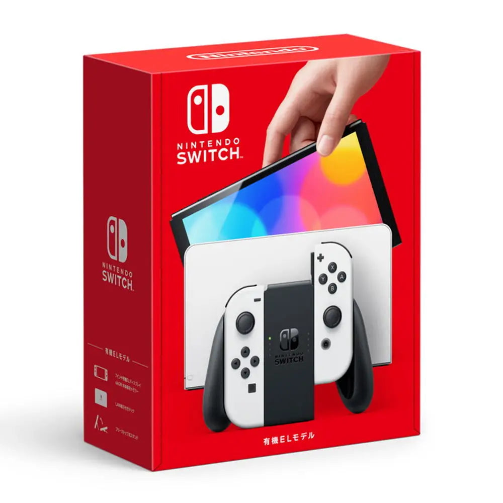 Nintendo Switch OLED (Japanese Edition) – White Joy-Con, 7" OLED Screen, 3 Play Modes,