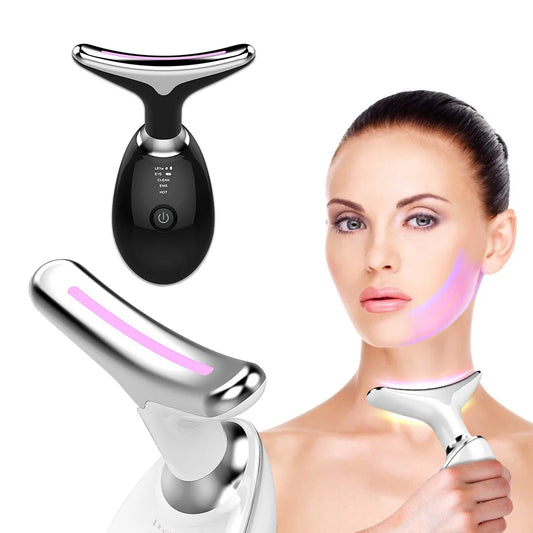 EMS Face & Neck Lift Massager | LED Light Therapy | Anti-Wrinkle & Skin Tightening