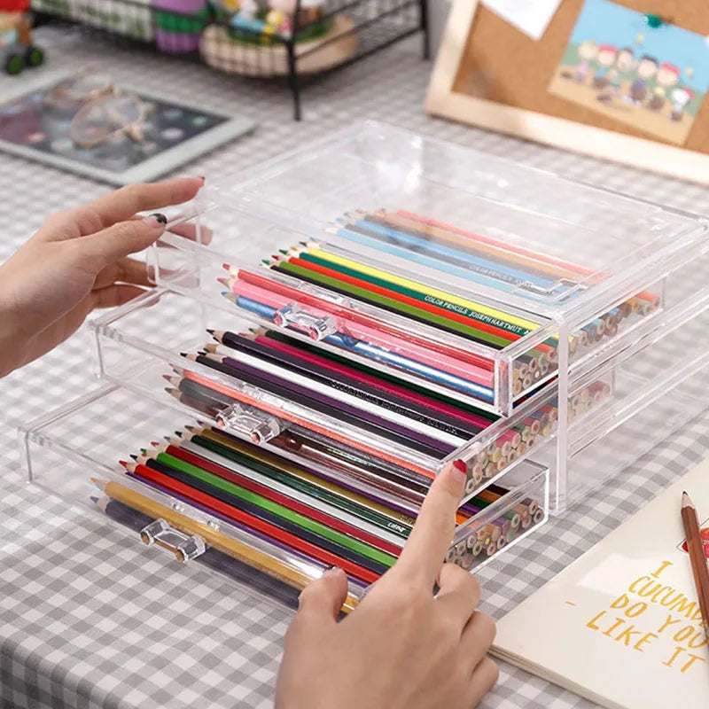 Acrylic Cosmetics & Jewelry Storage Box – Multi-Functional Desktop Organizer