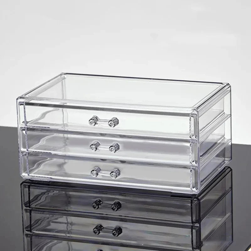 Acrylic Cosmetics & Jewelry Storage Box – Multi-Functional Desktop Organizer