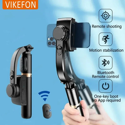 Q08 3-in-1 Gimbal Stabilizer | Bluetooth Selfie Stick & Tripod for Smooth Video, Live Streaming & Vertical Shooting